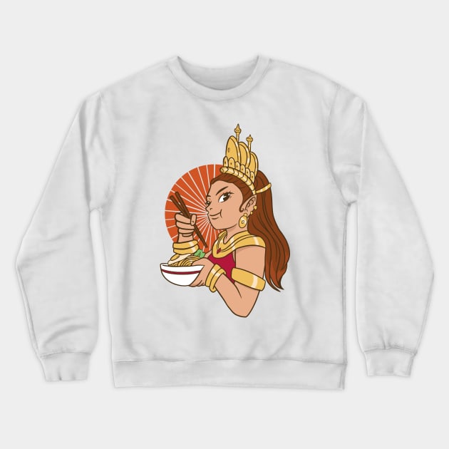 Apsara Girl P R t shirt Crewneck Sweatshirt by LindenDesigns